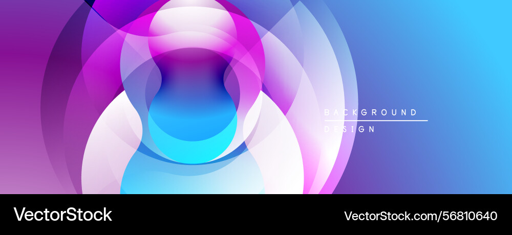 Abstract colorful circles overlap creating Vector Image