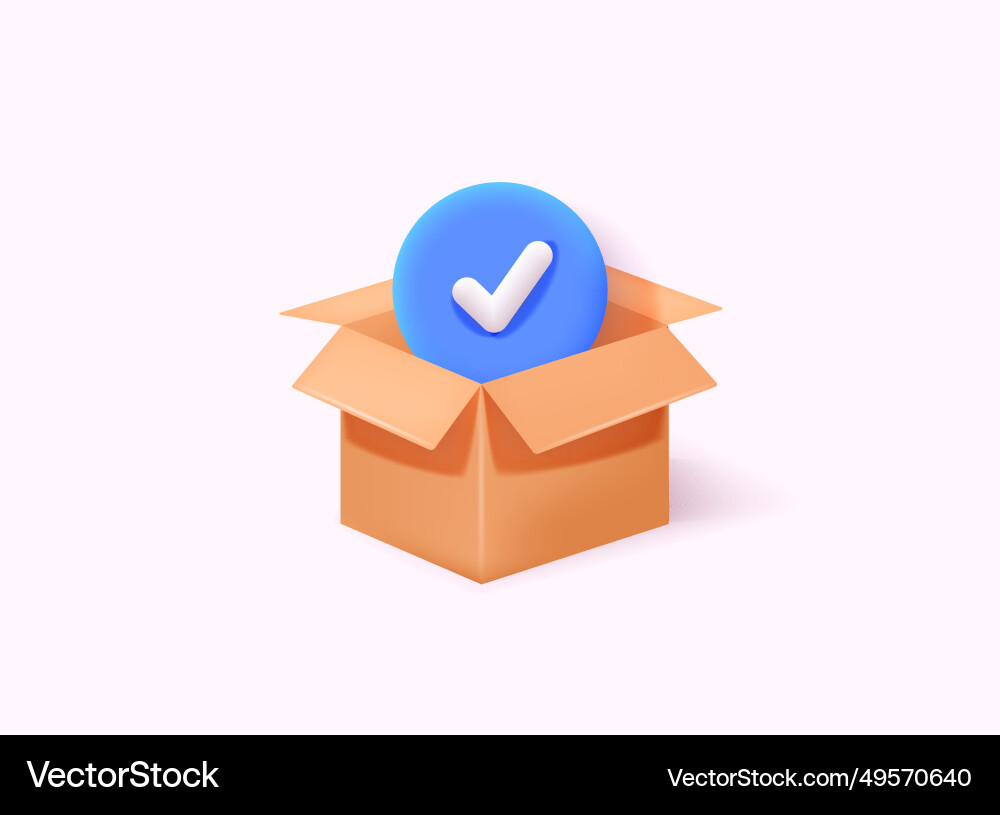 Box with check sign inside accept agree Box with check sign inside accept agree vector image