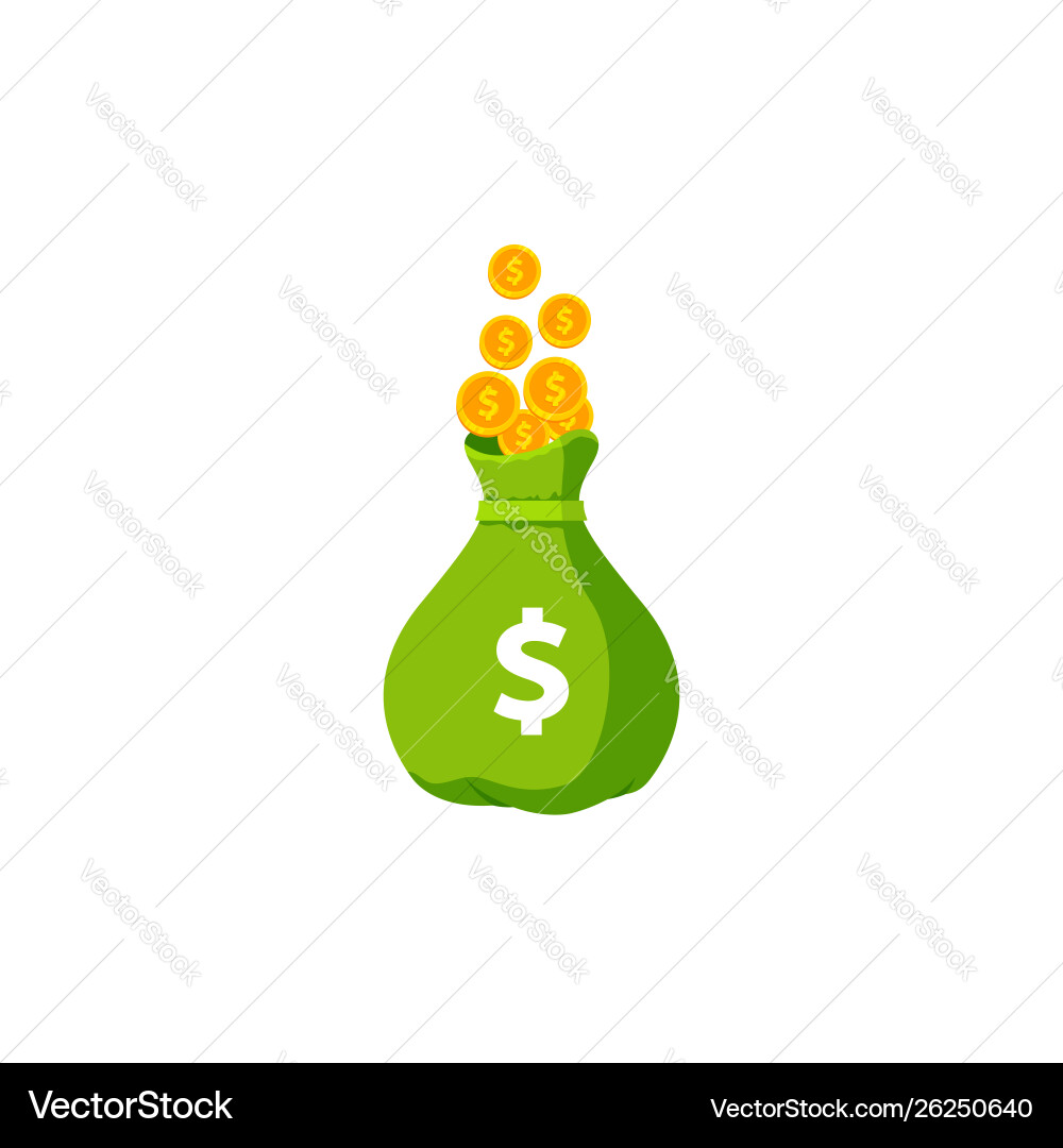 Geld verdienen Logo Icon Design Sack Geld verdienen Logo Icon Design Sack vektorbild