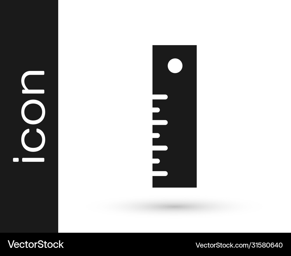 Grey ruler icon isolated on white background Vector Image