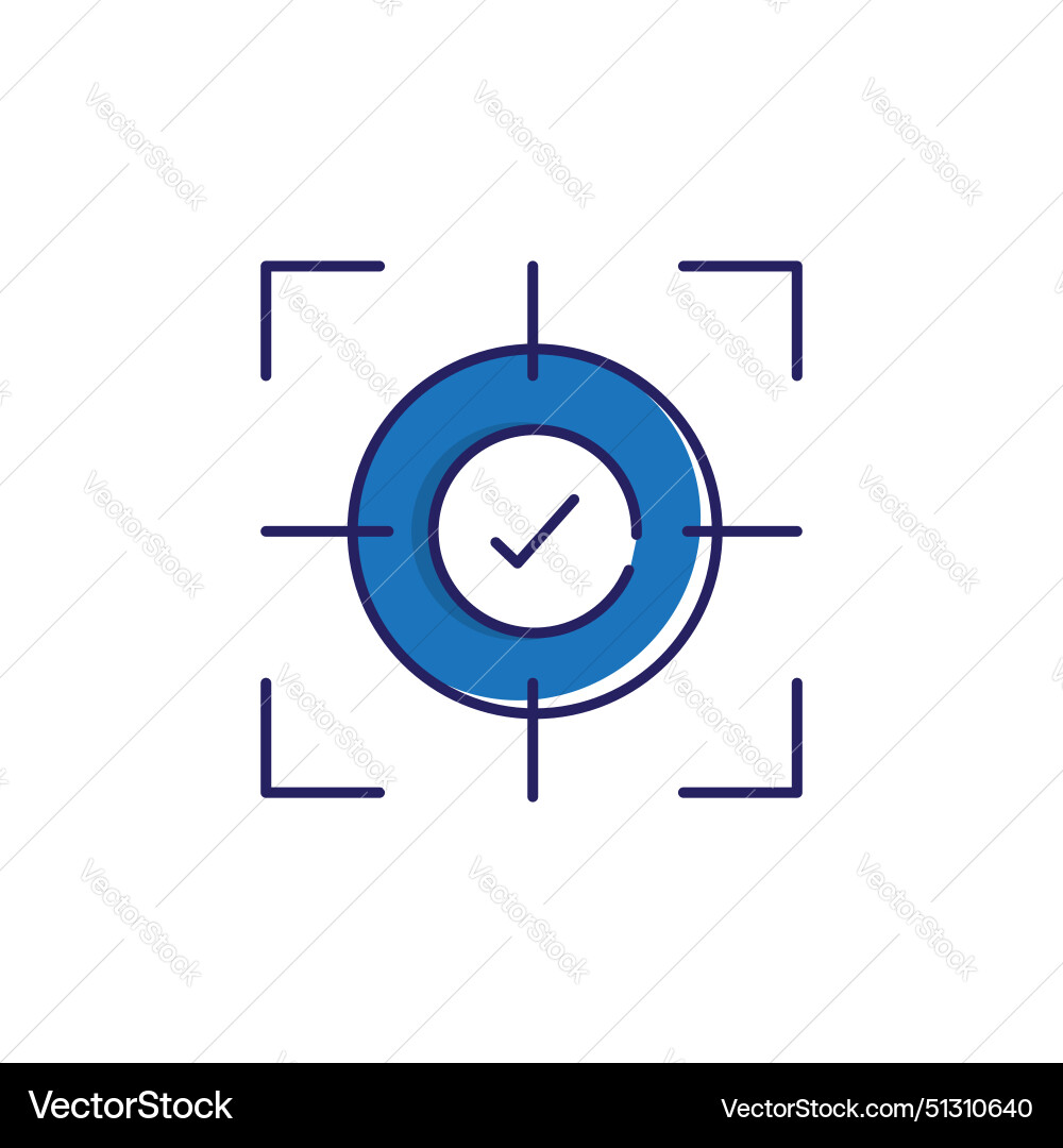 Improved accuracy icon design Vector Image