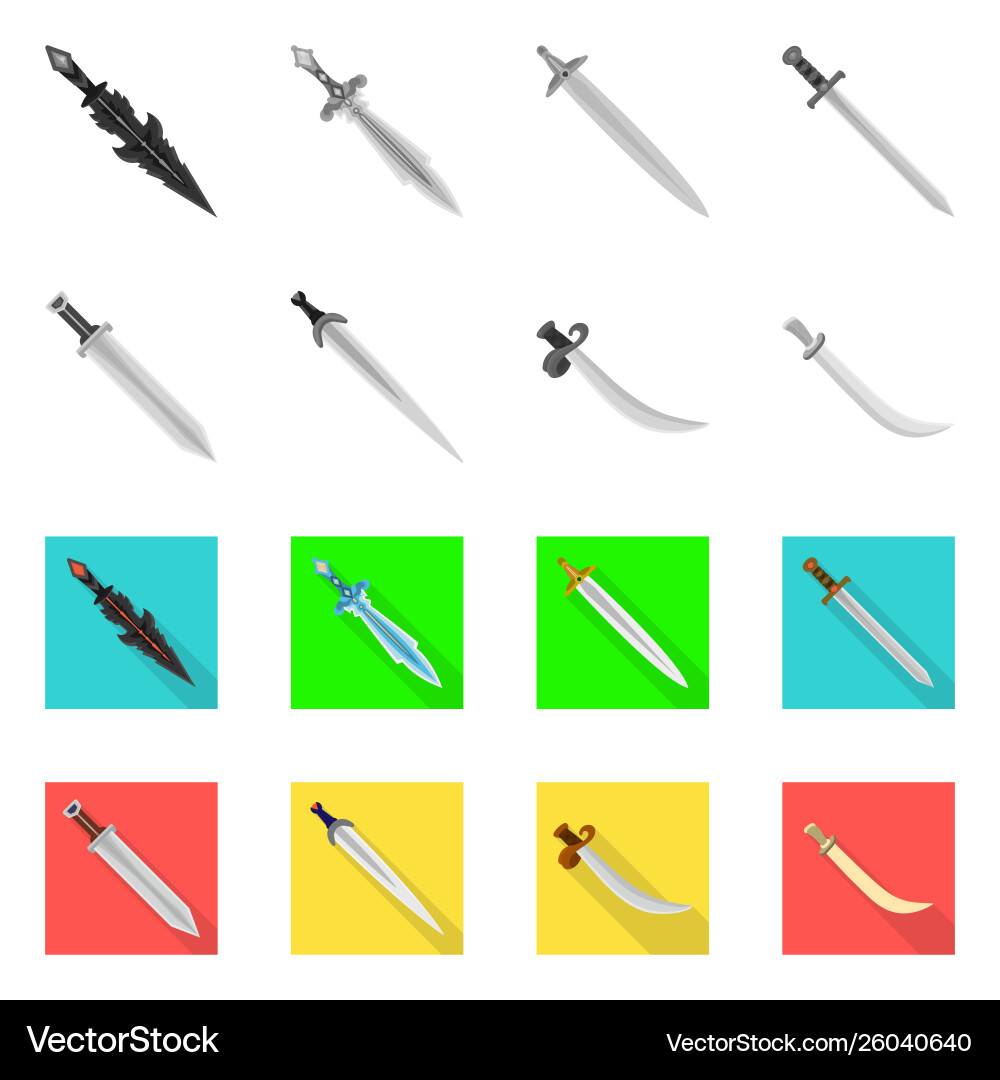 Isolated object game and armor icon collection Isolated object game and armor icon collection vector image