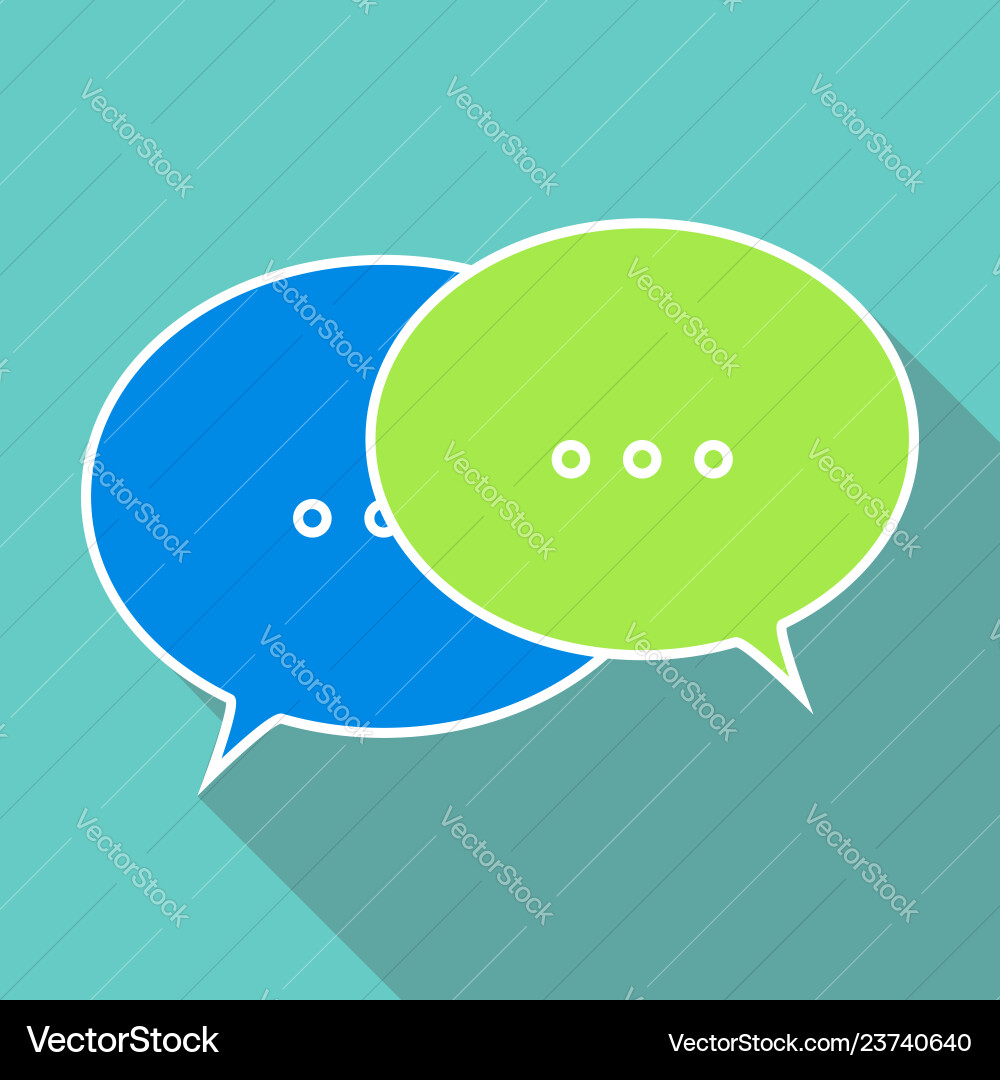 Message icons on green background Message icons on green background Vector Image