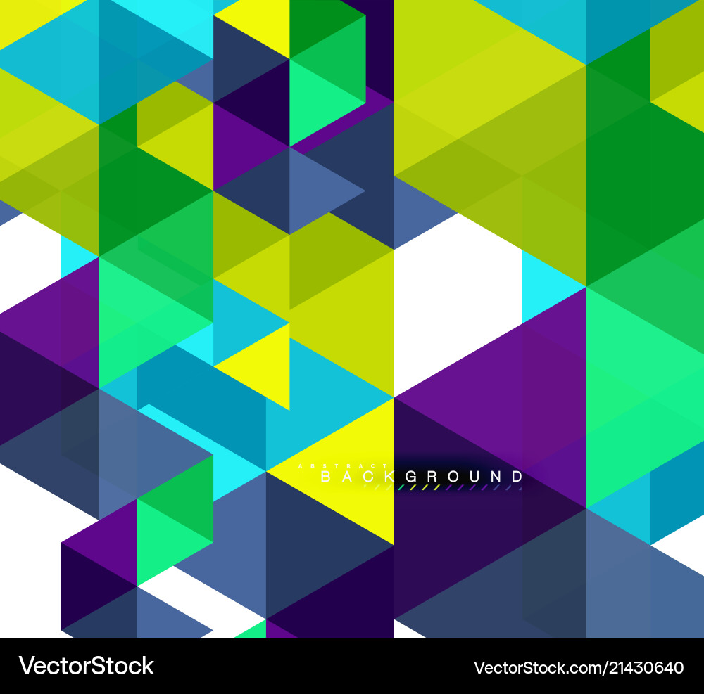 Multicolored triangles abstract background mosaic Multicolored triangles abstract background mosaic vector image