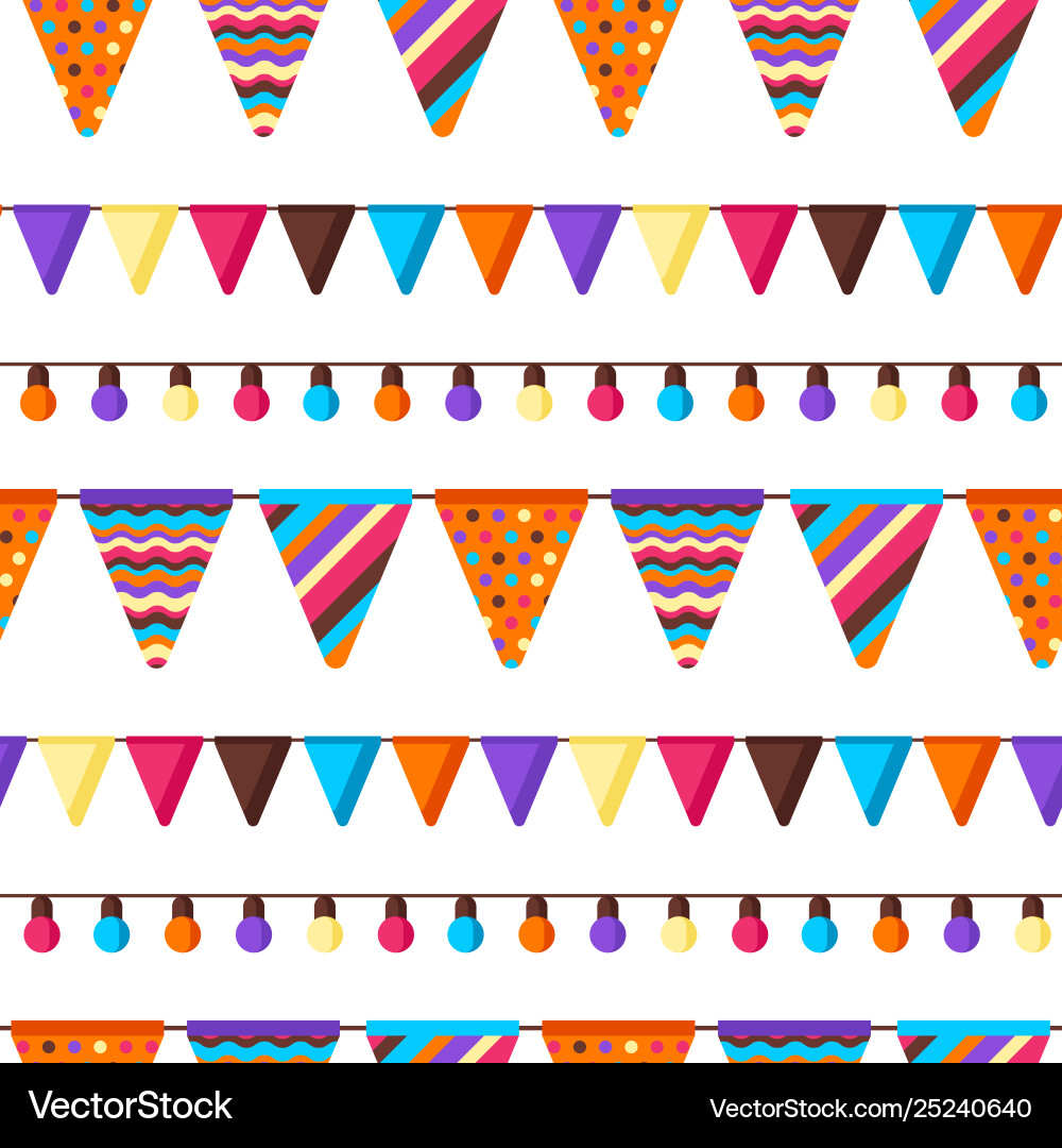 Seamless pattern with garland flags Seamless pattern with garland flags vector image