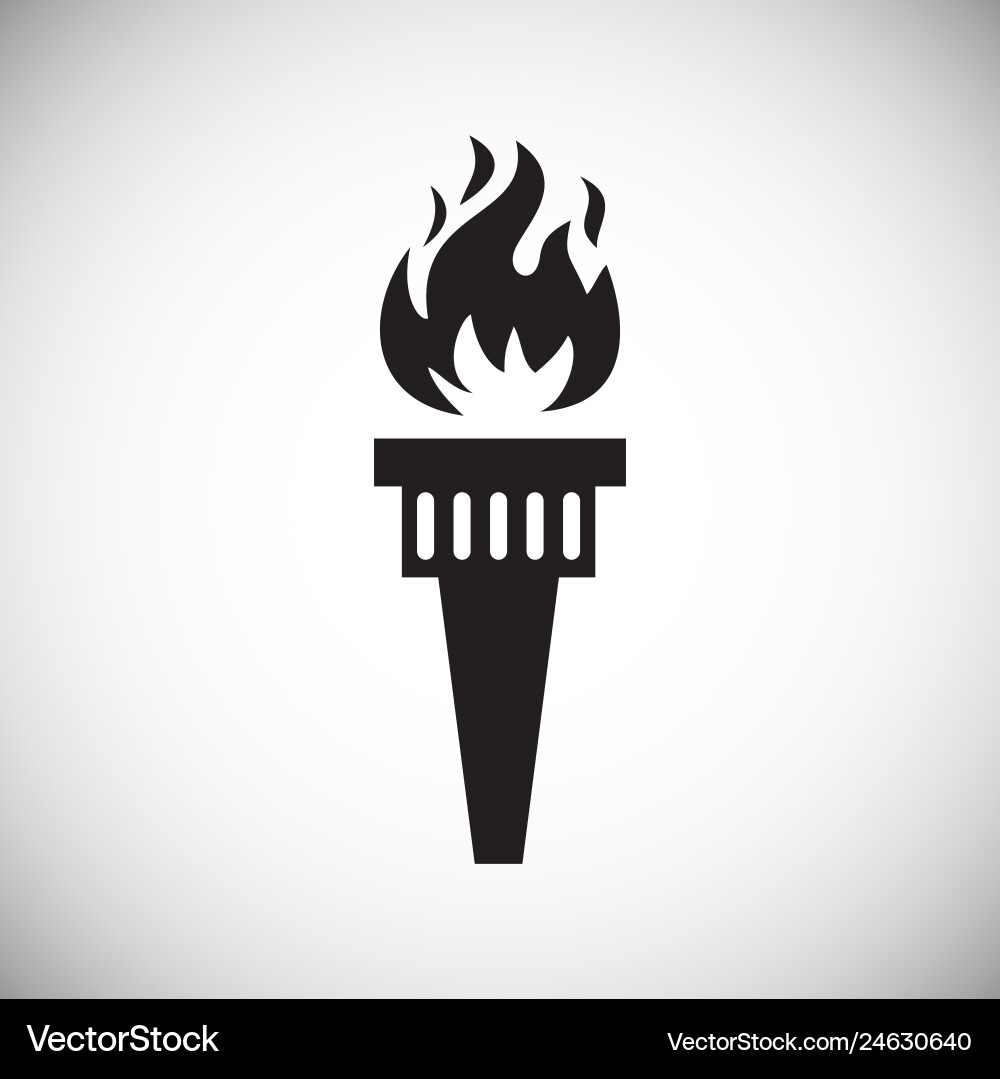 Torch icon on background for graphic and web Torch icon on background for graphic and web Vector Image