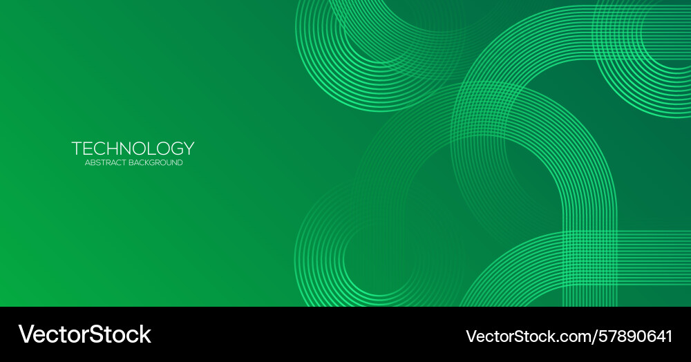 Abstract green gradient background with lines vector image