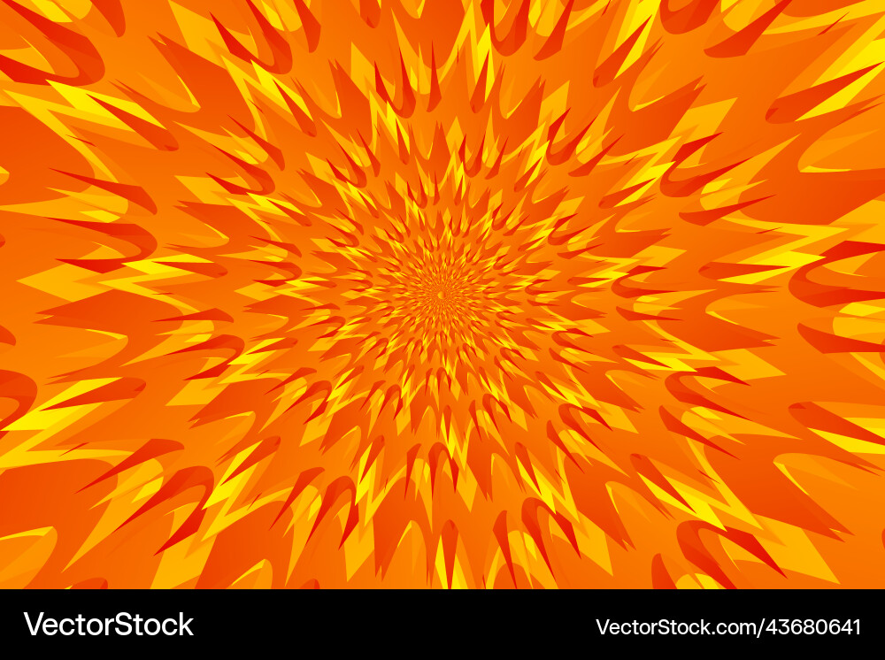 Abstract hypnotic sun pattern with sharp gradient vector image