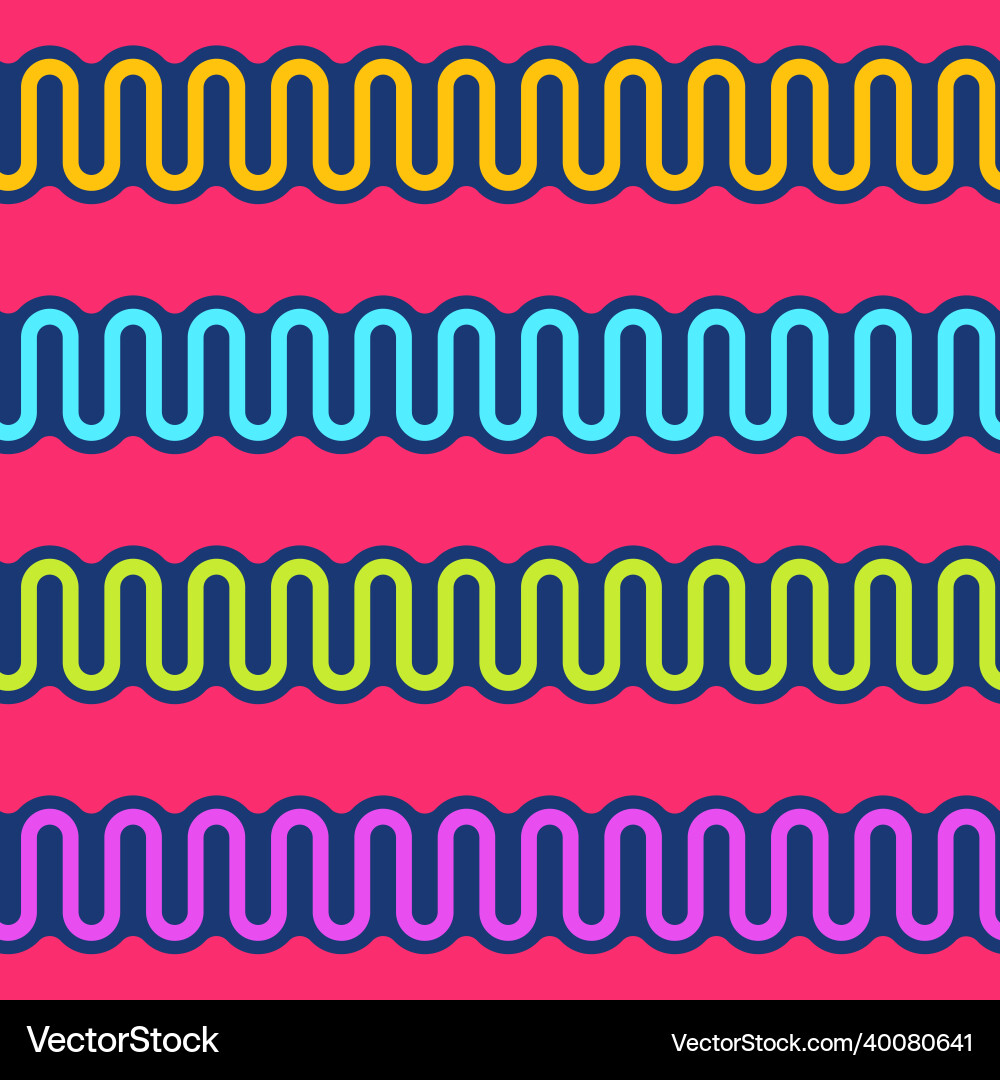 Abstract seamless pattern zigzag lines on red Abstract seamless pattern zigzag lines on red vector image