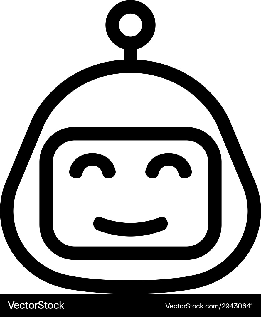 Chat bot icon isolated contour symbol Chat bot icon isolated contour symbol vector image