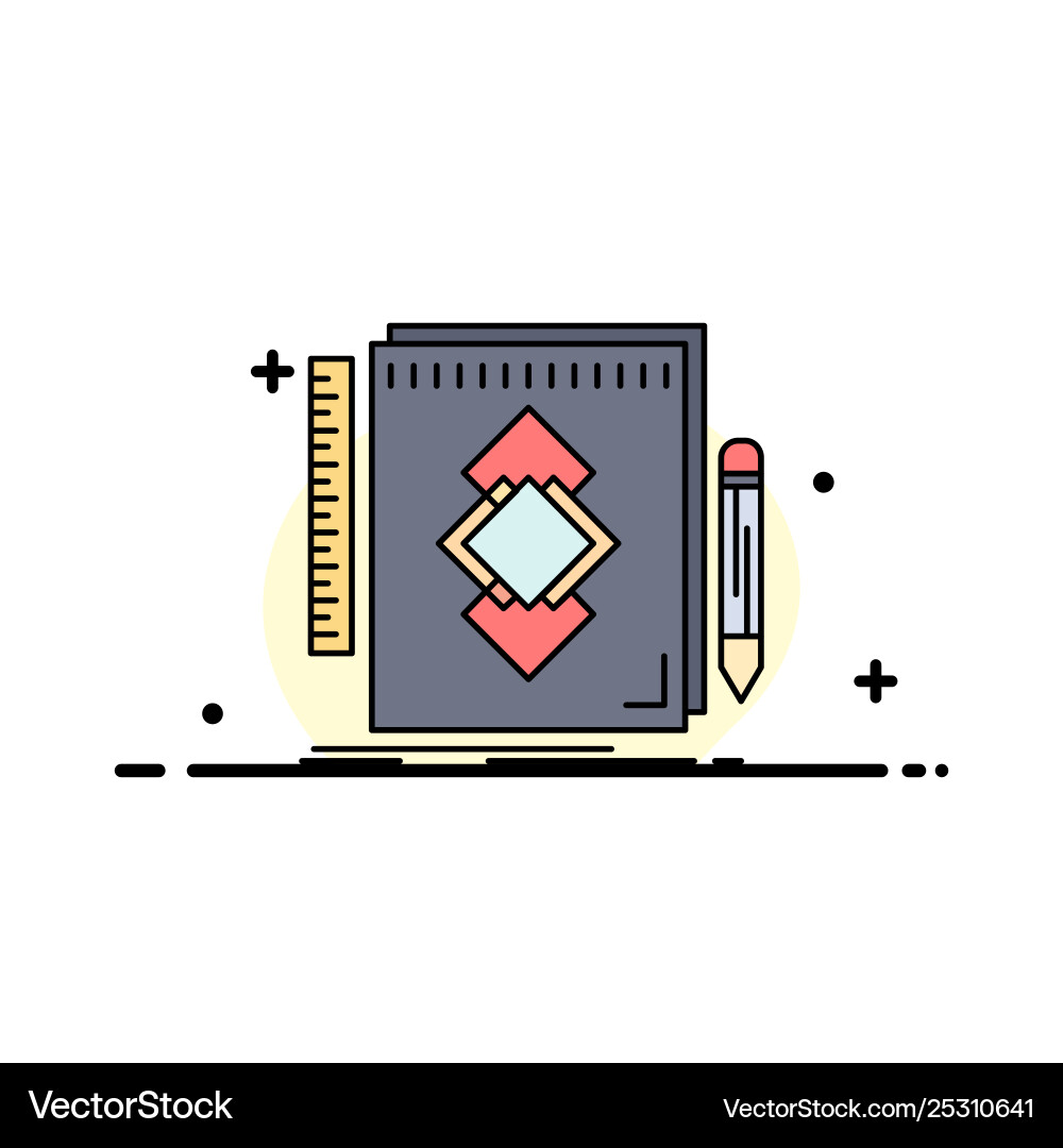 Design tool identity draw development flat color Design tool identity draw development flat color Vector Image