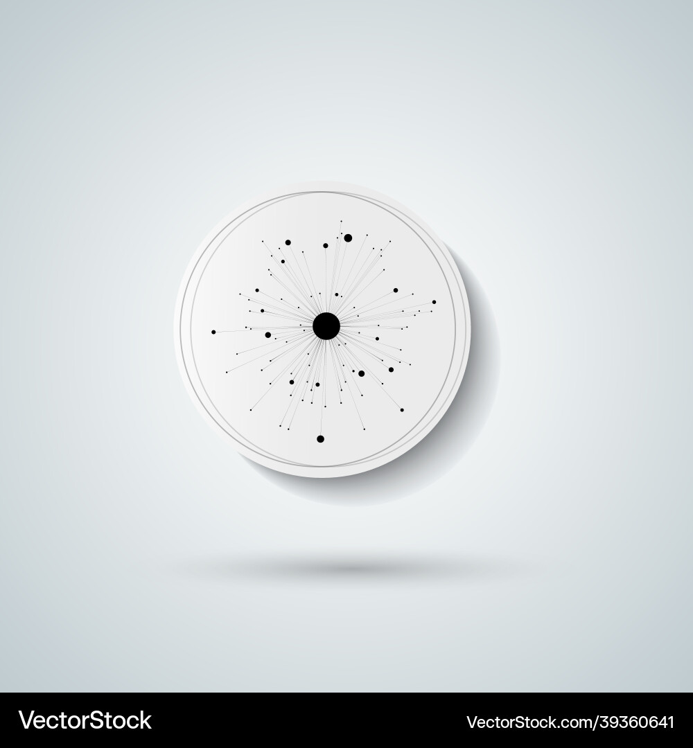 Dots and lines connect design with circle Dots and lines connect design with circle vector image