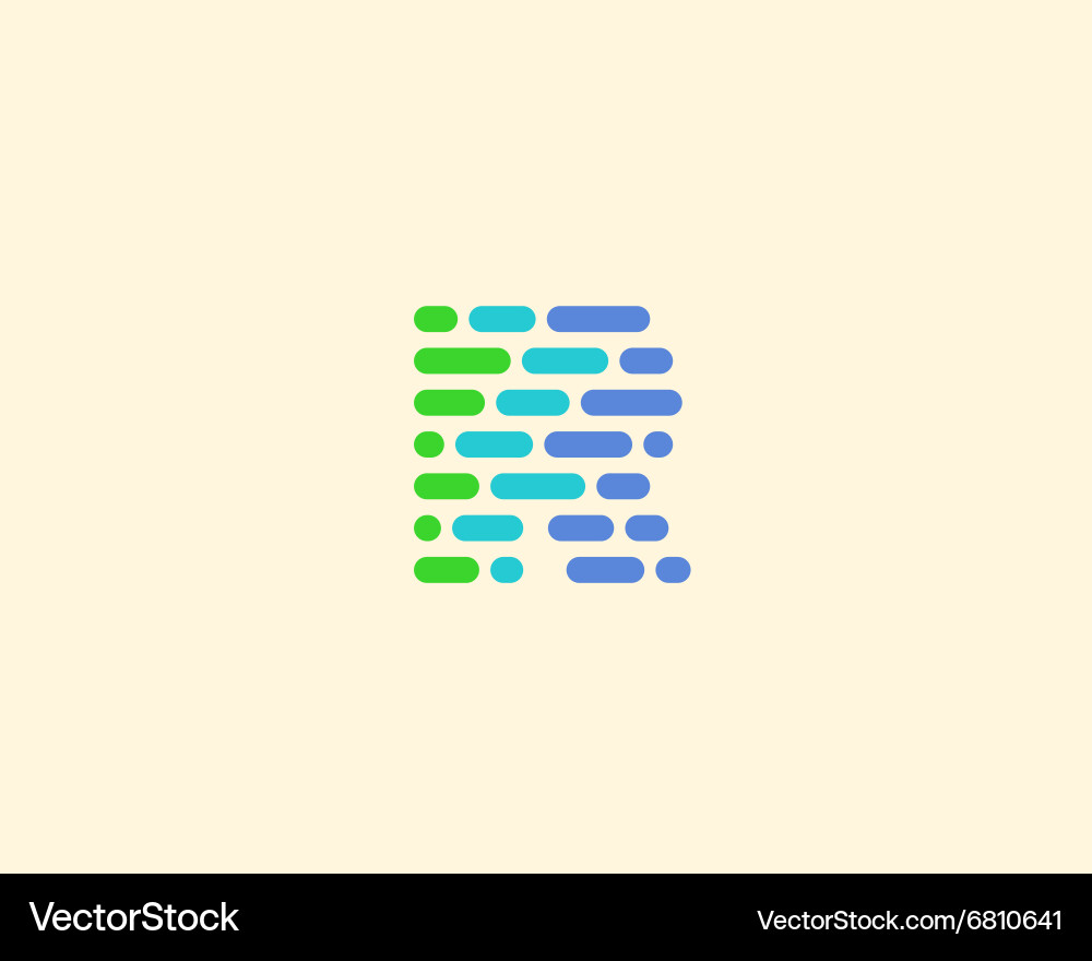 Dynamic R Code Logo - Abstract vector image