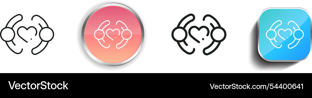 Friends icon thin linear regular and button style Friends icon thin linear regular and button style vector image