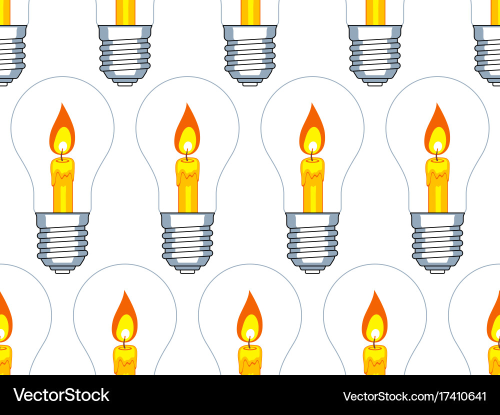 Lamp and candle pattern Vector Image
