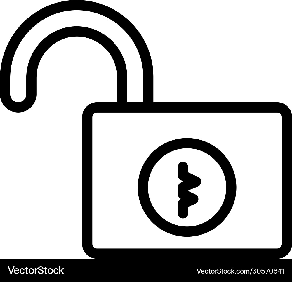 Password cipher icon outline Password cipher icon outline vector image