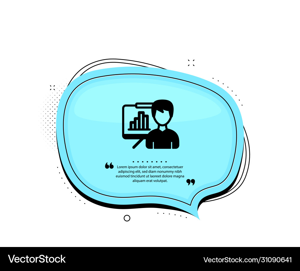 Presentation board icon column graph sign Presentation board icon column graph sign vector image