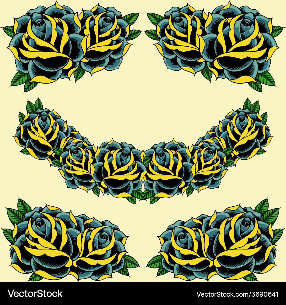Roses frame Royalty Free Vector Image - VectorStock