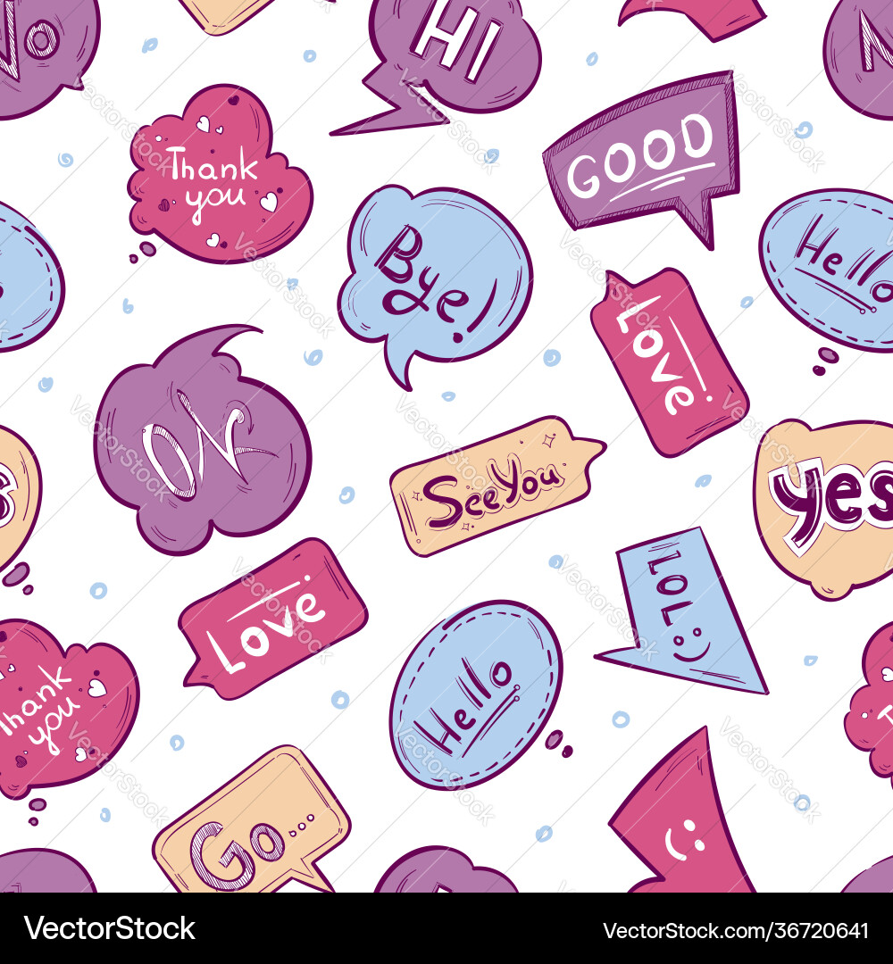 Seamless pattern with speech bubbles Seamless pattern with speech bubbles vector image