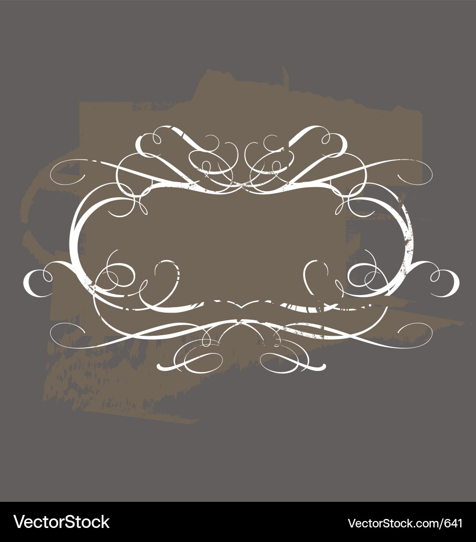 Vintage Script Border Frame vector image