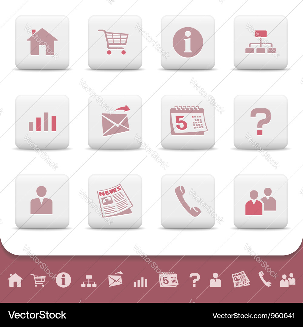 Web Icons - Collection of Buttons vector image