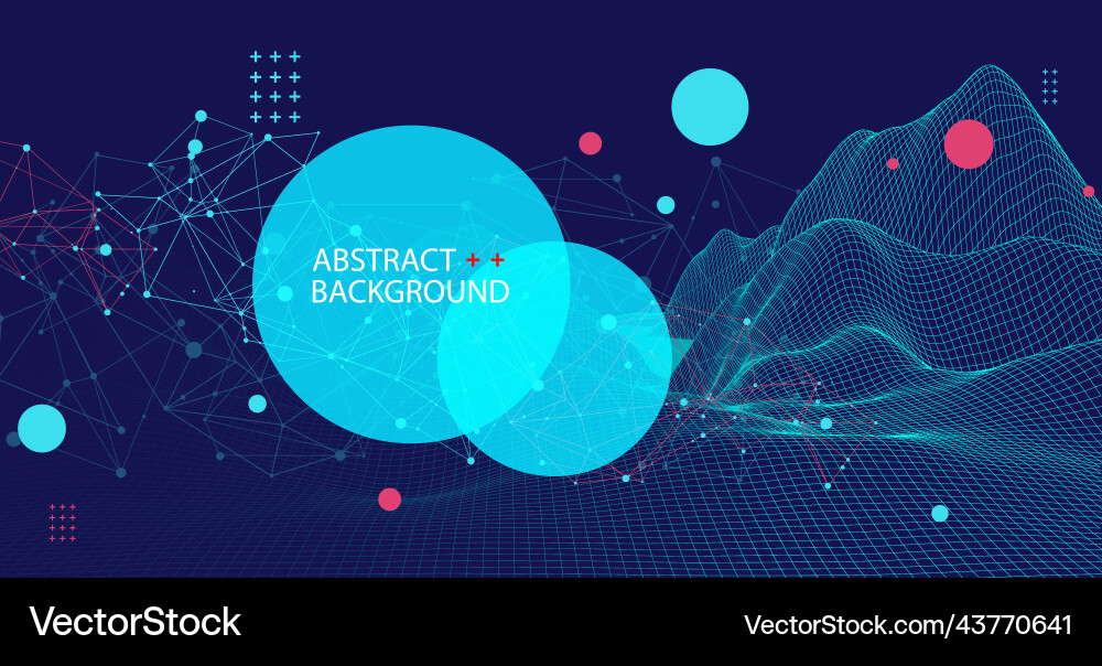 Wireframe background with plexus effect Wireframe background with plexus effect Vector Image