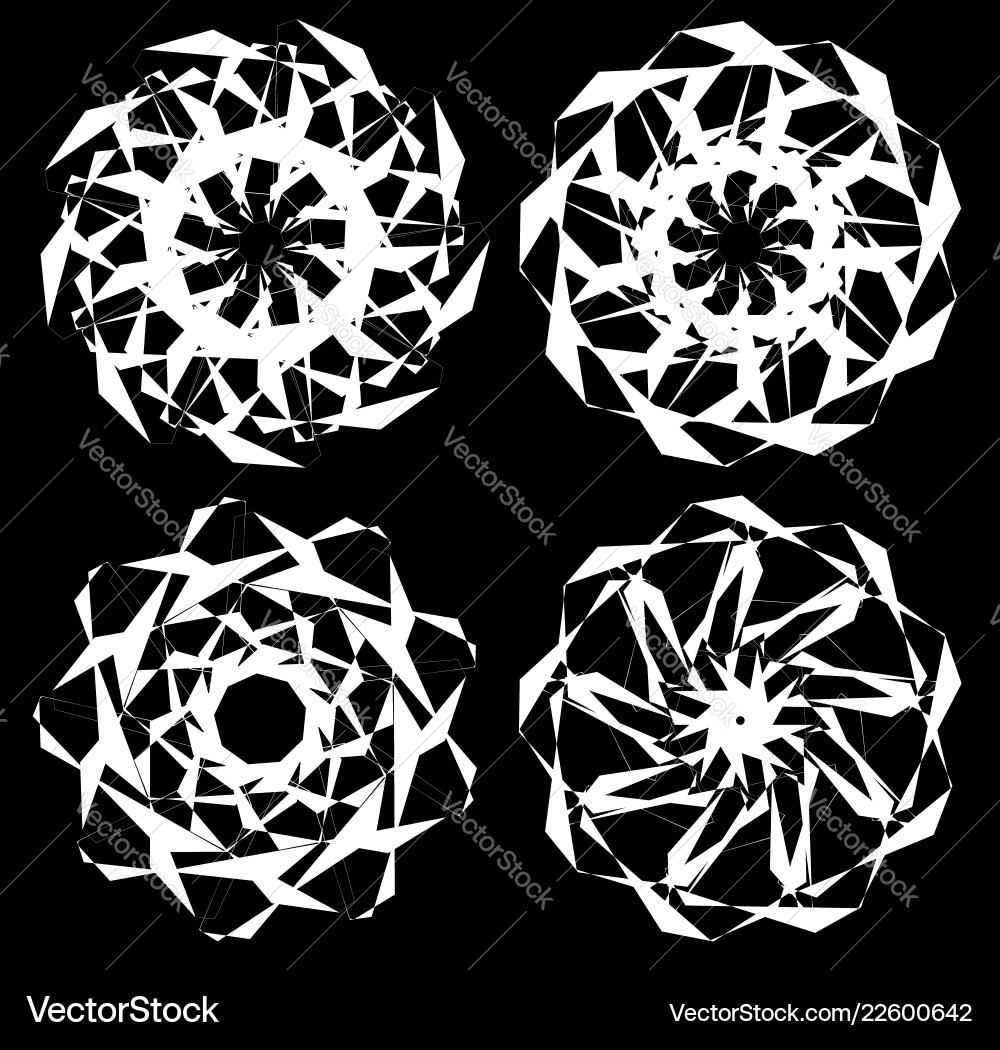 4 geometric circular element 4 geometric circular element vector image