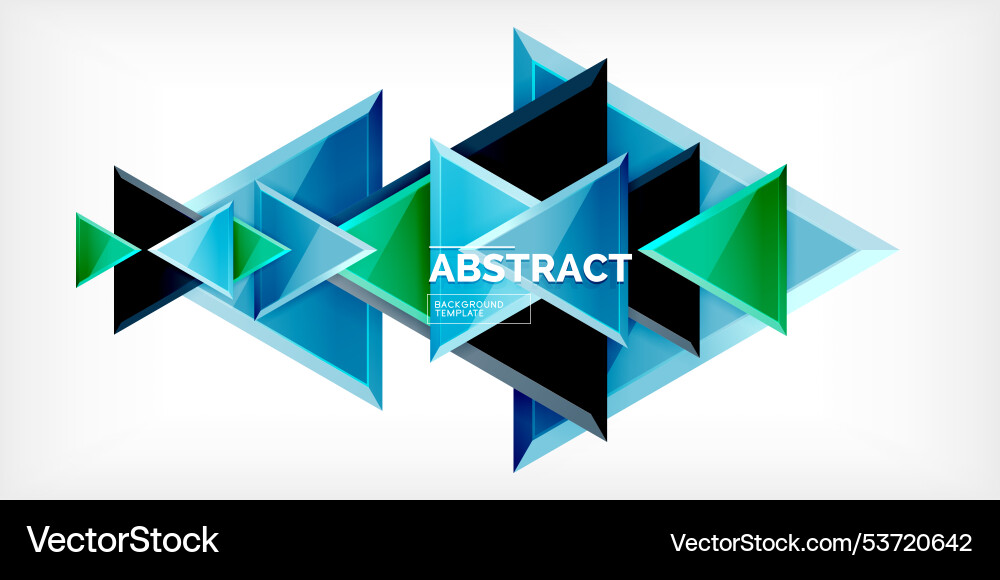 Abstract background - colorful triangles with 3d Abstract background - colorful triangles with 3d vector image