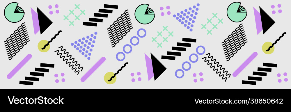 Abstract background with different geometric vector image