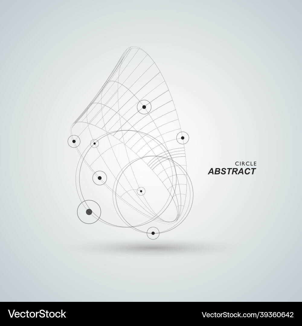 Abstract circle design template dots and lines Abstract circle design template dots and lines vector image
