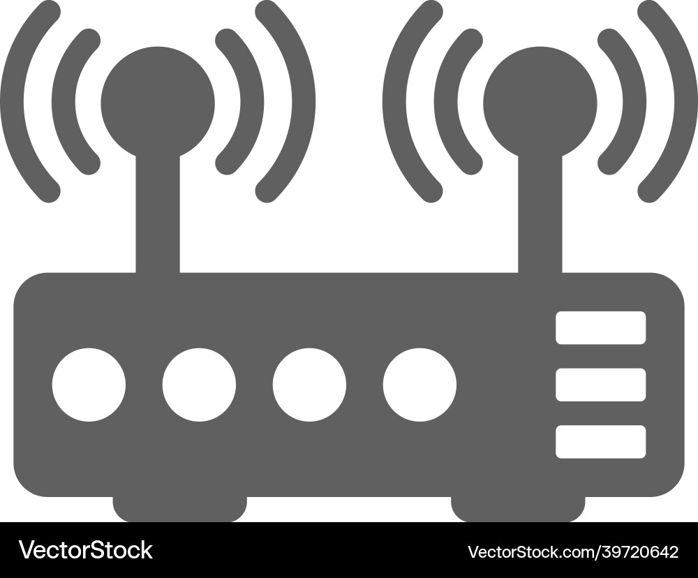 Connection router wifi icon gray graphics vector image