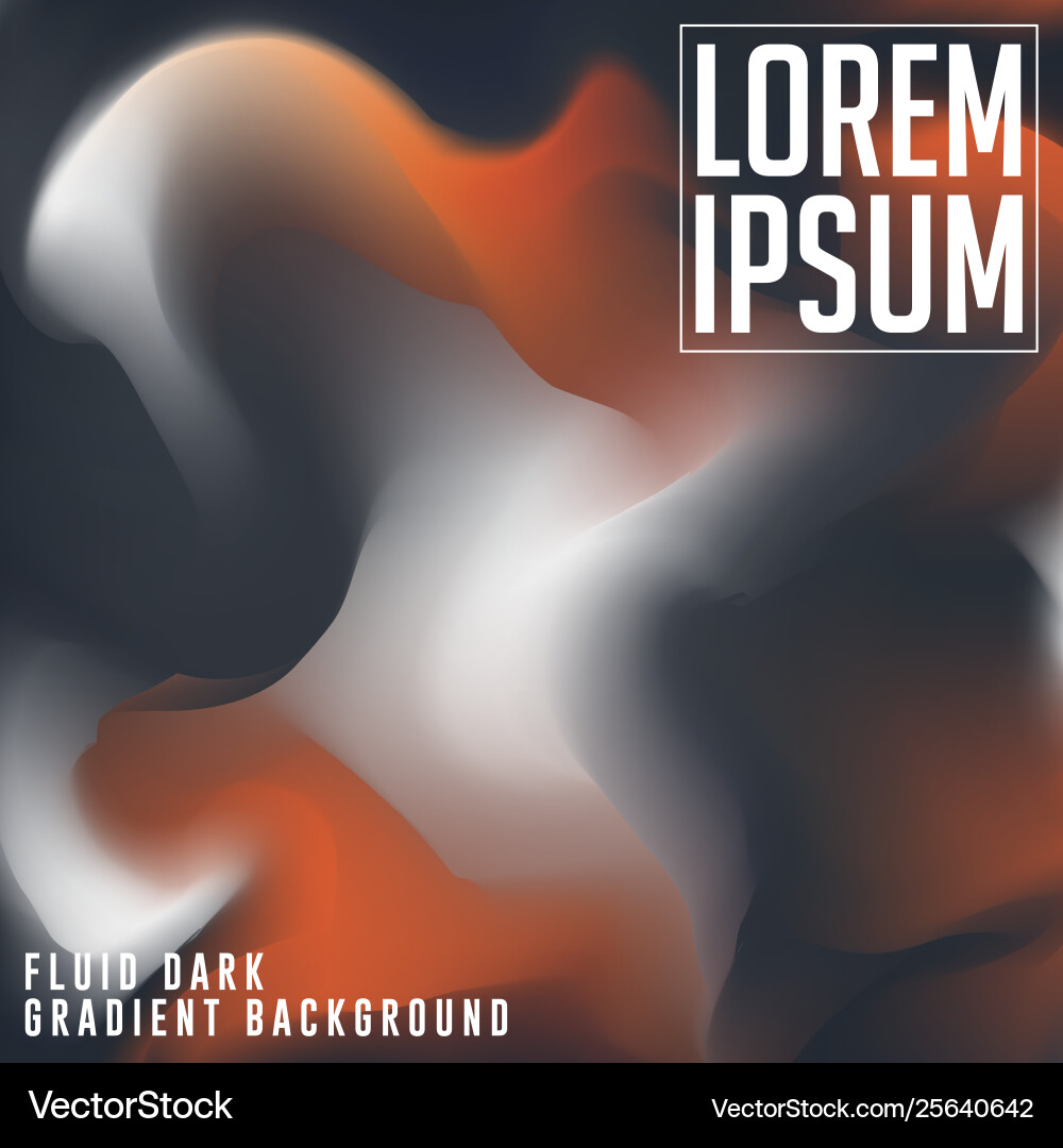 Dark fluid gradient background design abstract Vector Image
