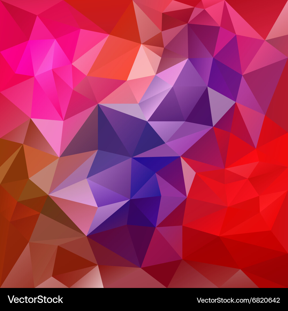 Dark red polygon triangular pattern background Vector Image