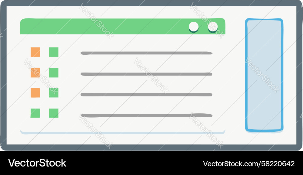 Modern UI Window Elements Vector Image