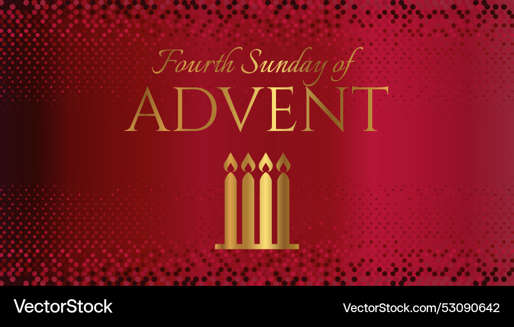 Red fourth sunday of advent background design Red fourth sunday of advent background design vector image