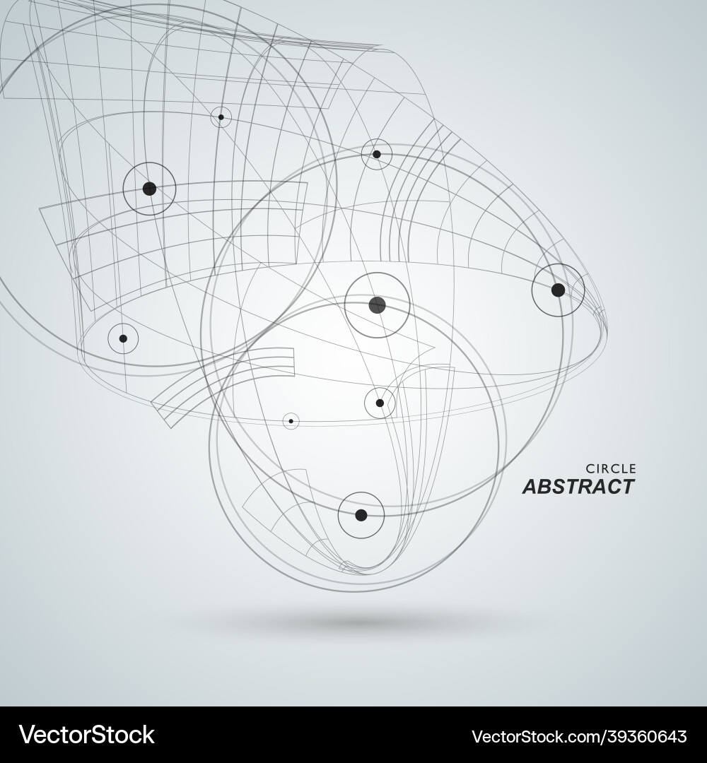 Abstract circle design template dots and lines Abstract circle design template dots and lines vector image