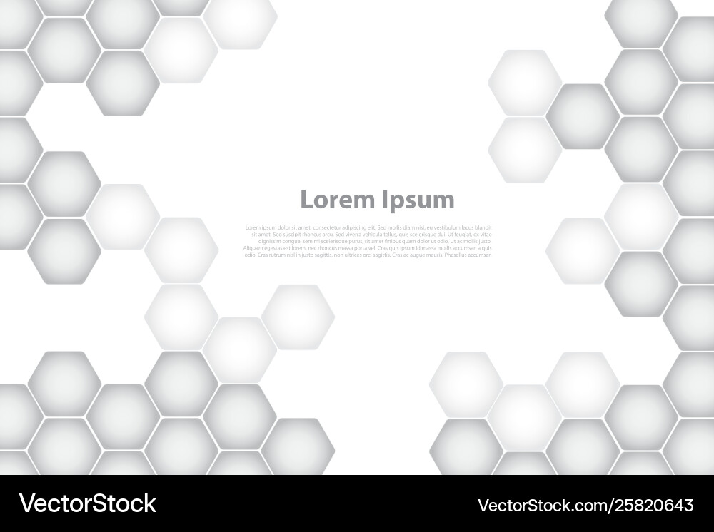Abstract paper hexagon white background pattern Abstract paper hexagon white background pattern vector image