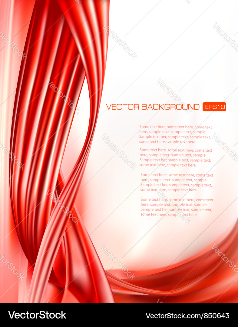 Abstract red background with neon design elements Vector Image