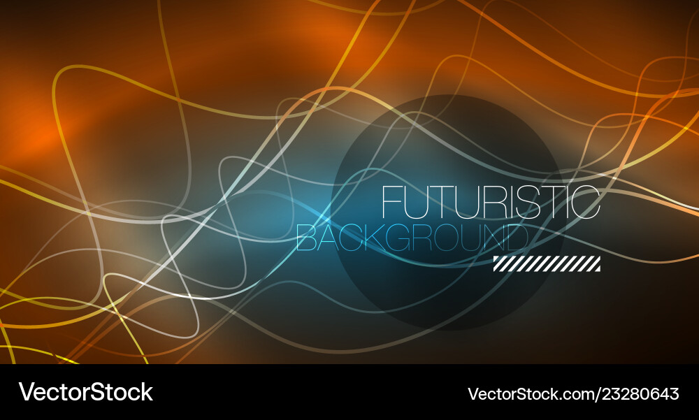 Abstract shiny glowinng color wave design element Vector Image
