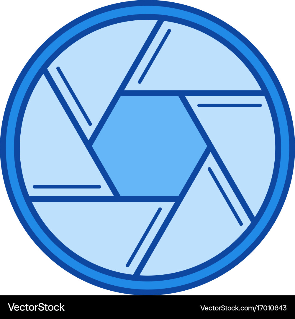 Camera shutter line icon Vector Image