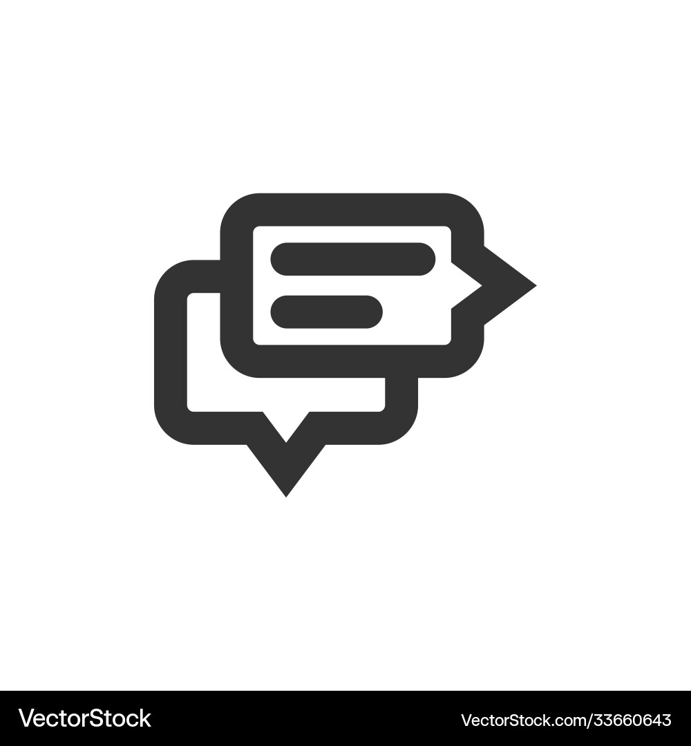 Chat speech bubble and dialog balloon line style Chat speech bubble and dialog balloon line style vector image