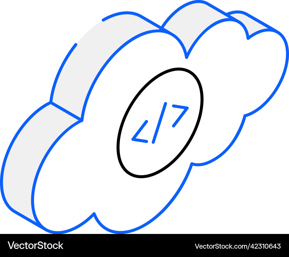 Cloud coding vector image