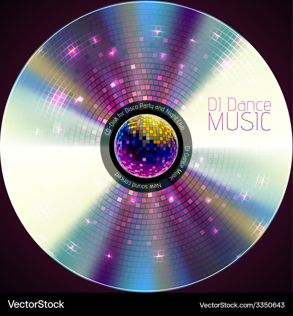Disco abstract background record or disk Vector Image