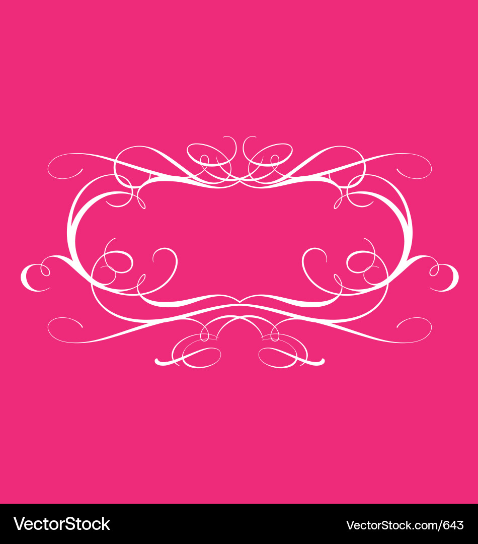 Elegant Script Border Frame Vector Image