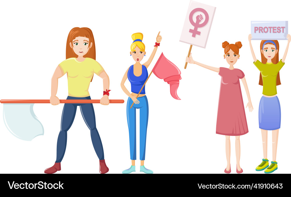 Female movements women empowerment feminist Female movements women empowerment feminist vector image