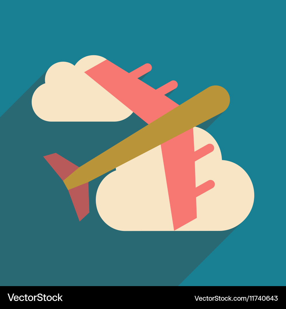 Flat with shadow icon and mobile application vector image