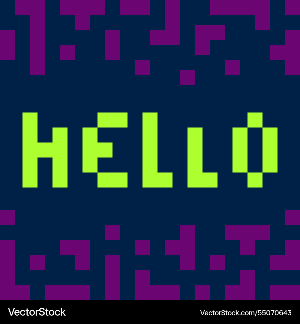 Hello top and bottom frame border with lettering Hello top and bottom frame border with lettering vector image