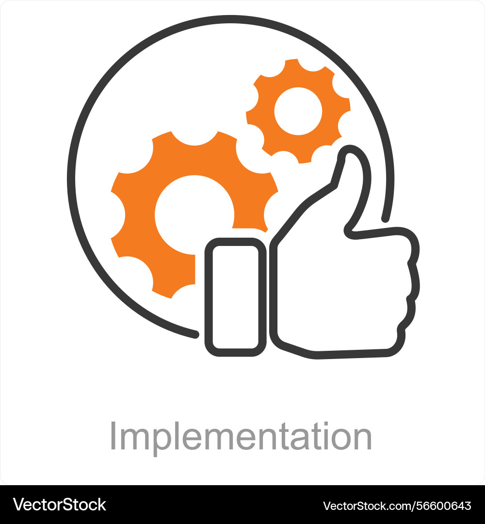 Implementation icon concept Vector Image
