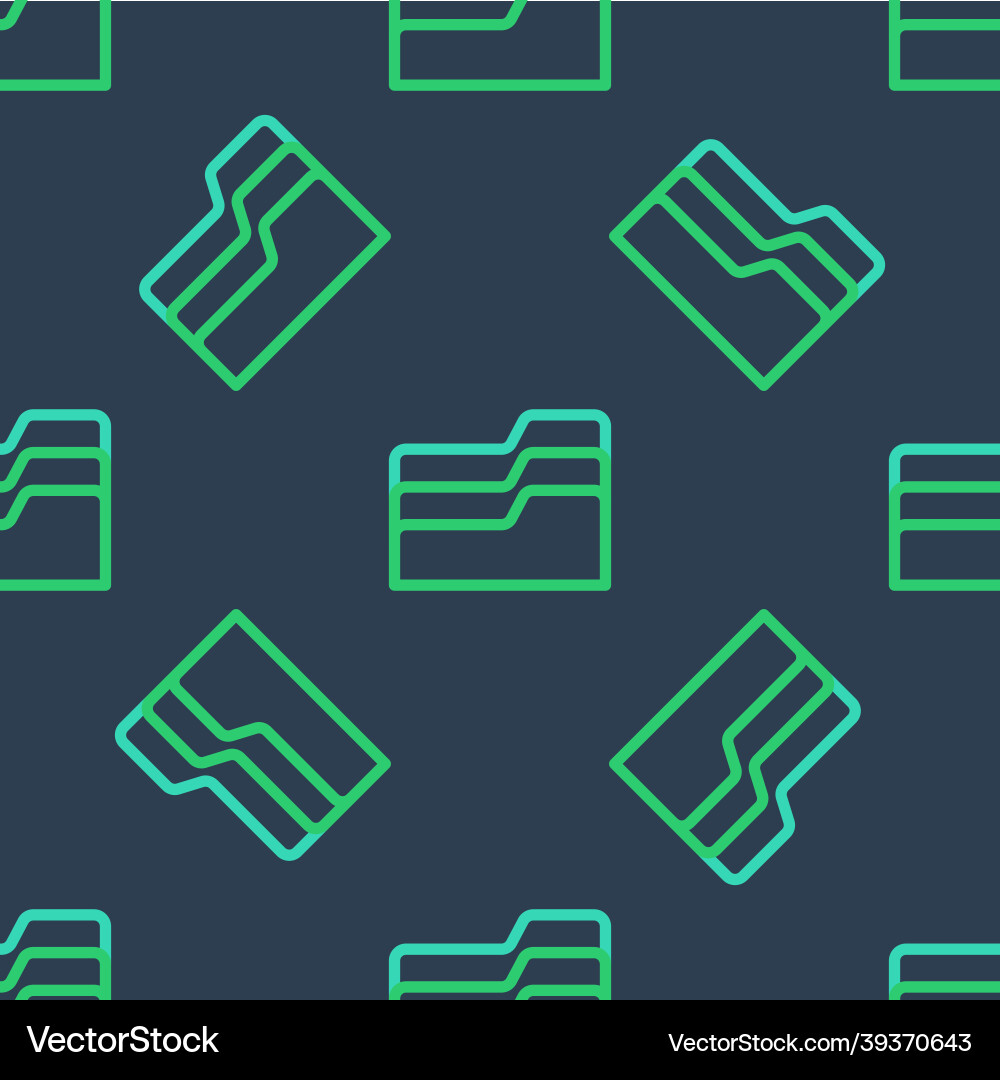 Line document folder icon isolated seamless Line document folder icon isolated seamless vector image