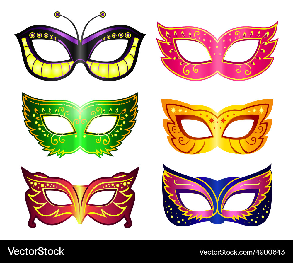 masquerade-masks-royalty-free-vector-image-vectorstock for Free Printable Masquerade Mask Template Masquerade masks Royalty Free Vector Image - VectorStock for Free Printable Masquerade Mask Template